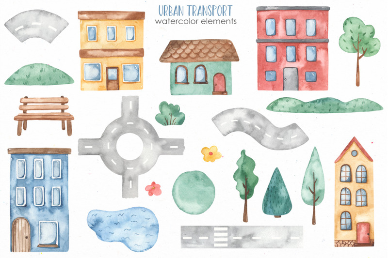 urban-transport-watercolor