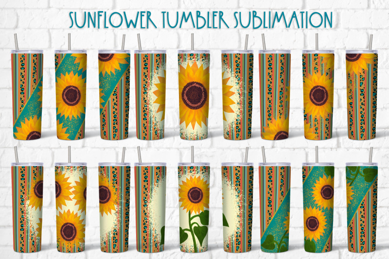 sunflower-tumbler-design-leopard-tumbler-sublimation