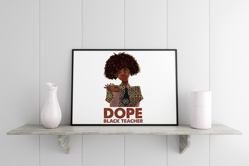dope-black-teacher-powerful-vector-best-gift-for-teacher-png