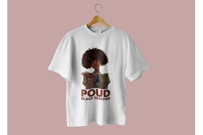 poud-black-teacher-magic-gift-for-melanin-teacher-png