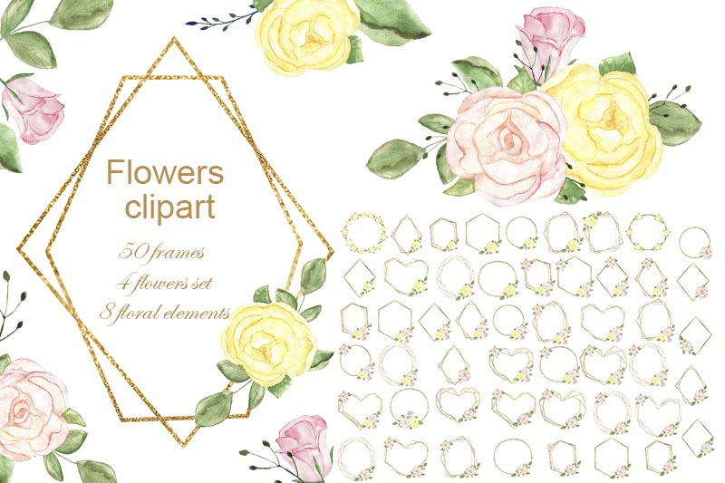 frames-gold-flowers-floral-clipart-wedding-50-frames-png