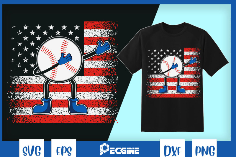 baseball-dabbing-usa-merica-4th-of-july