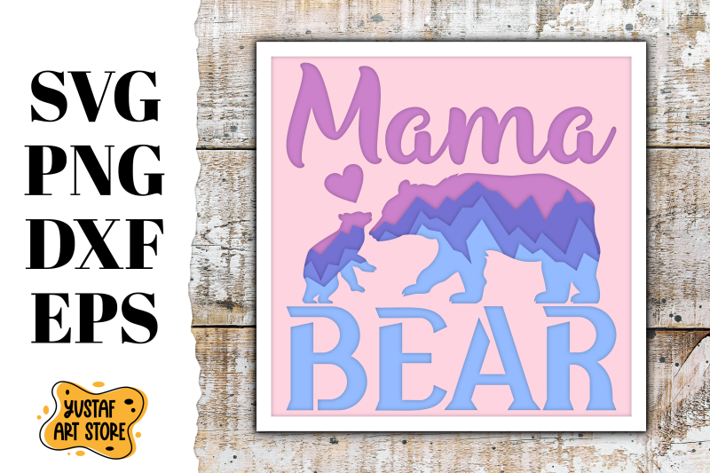 light-shadow-box-mama-bear-3d-layered-paper-cut