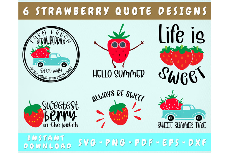 strawberry-quotes-svg-bundle-6-designs-strawberry-shirt-svg