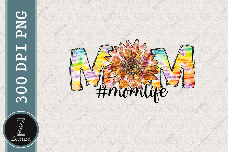 mom-sunflower-tie-dye-sublimation