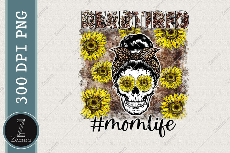 deadtired-mom-life-skull-leopard-png