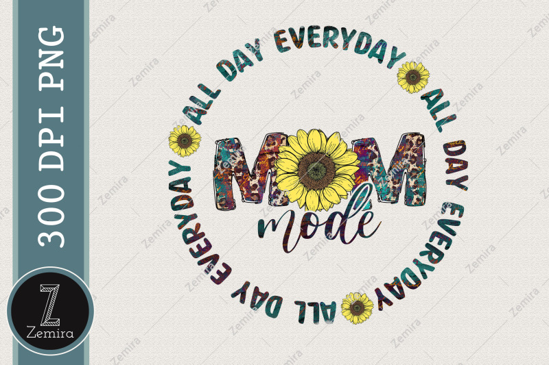 mom-mode-all-day-sunflower-leopard-png