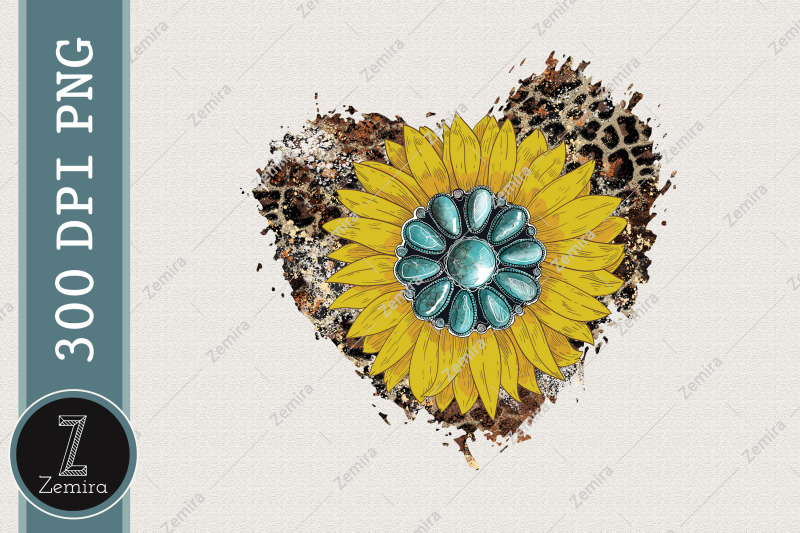 sunflower-western-turquoise-sublimation