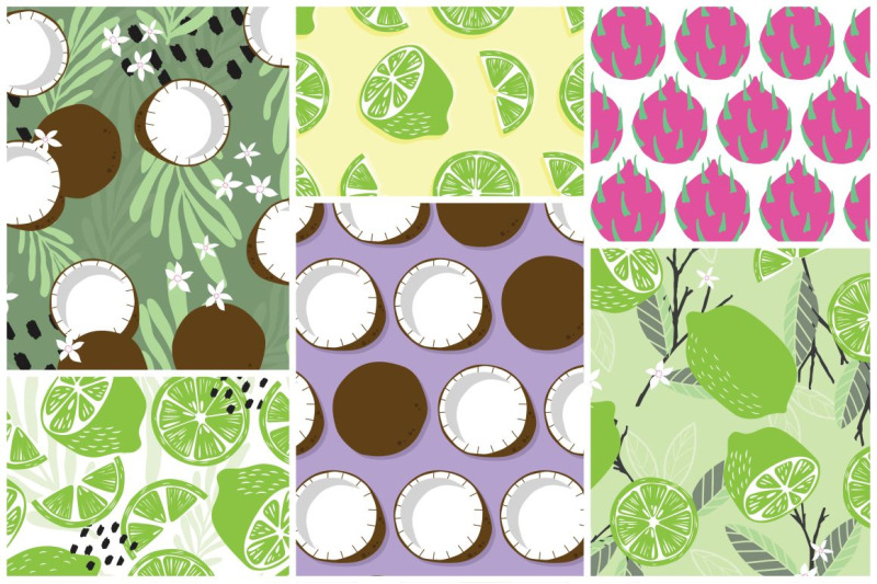 55-tropical-fruit-seamless-patterns