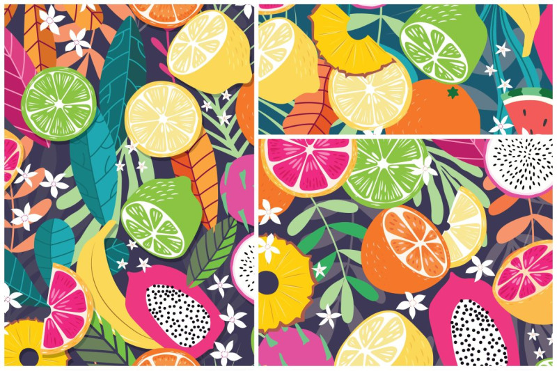 55-tropical-fruit-seamless-patterns