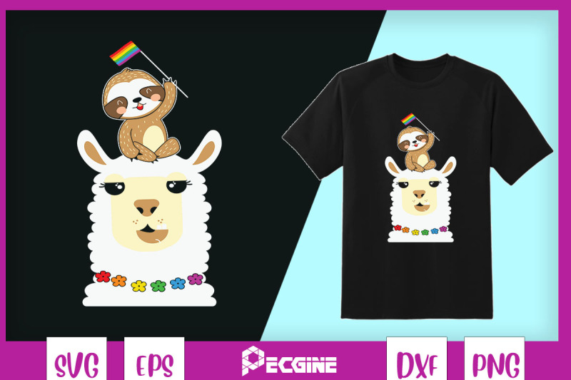 lgbt-sloth-riding-a-llama-gay-pride