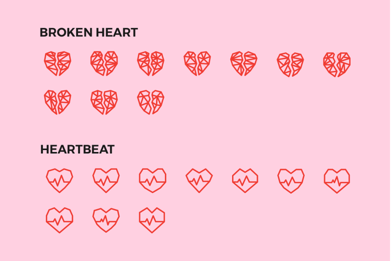 70-geometric-hearts-logo