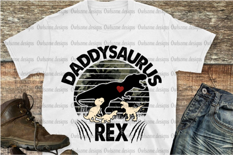 daddy-saurus-sublimation-design