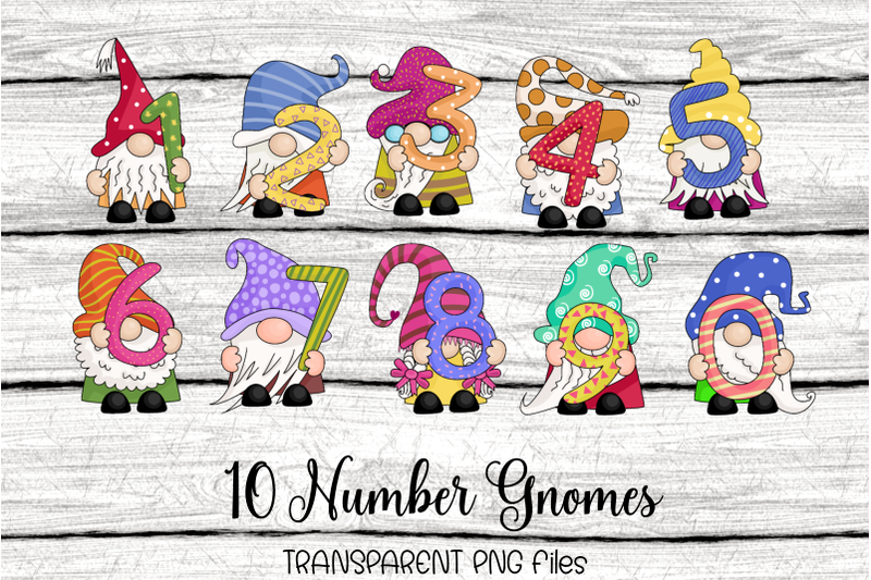 whimsical-number-gnomes-sublimation-clipart