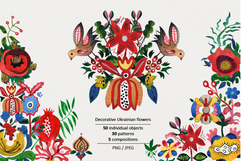 decorative-ukrainian-flowers
