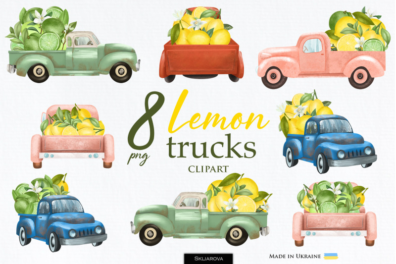 old-trucks-with-lemons-clipart