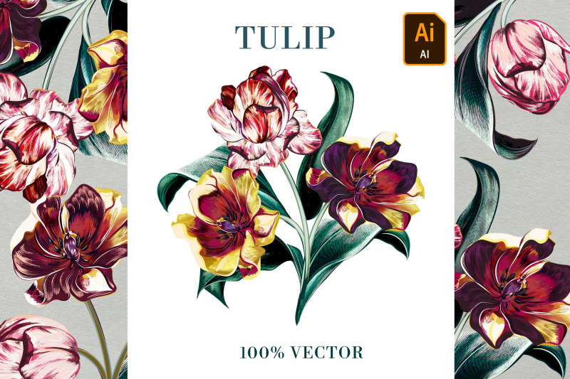 baroque-vector-tulip-illustration