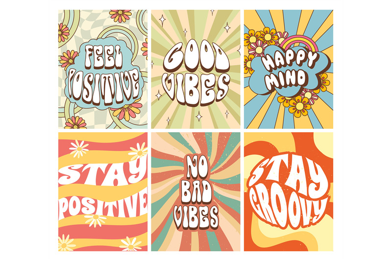 groovy-70s-posters-stay-positive-good-vibes-and-happy-mind-vector-il