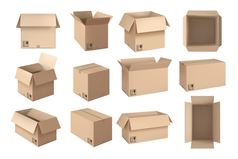 realistic-brown-box-postal-packaging-open-boxes-shipping-cardboard-c