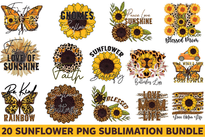 sunflower-png-sublimation-bundle