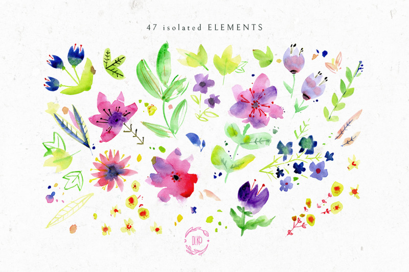 carefree-flower-watercolor-illustrations