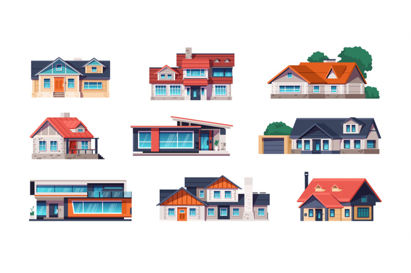 cartoon-cottage-houses-country-and-city-building-for-rent-village-mo