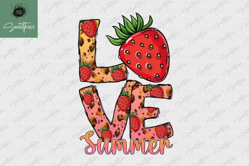 love-summer-strawberry-vacay-mode-png