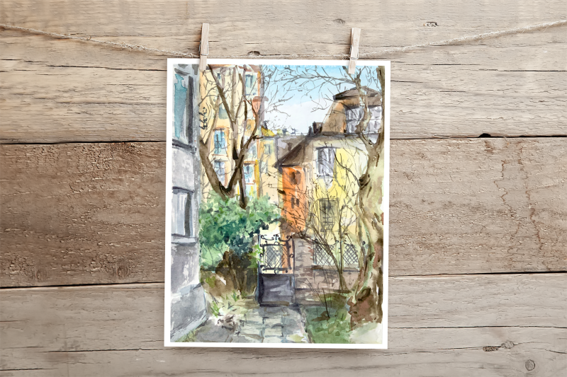 old-city-yard-watercolour-print