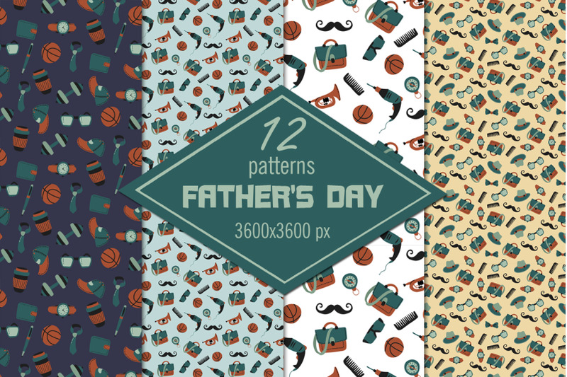 father-039-s-day-digital-paper-seamless-patterns