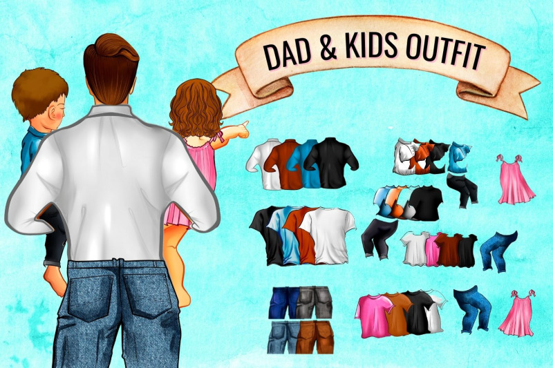 dad-amp-kids-family-creator-clipart