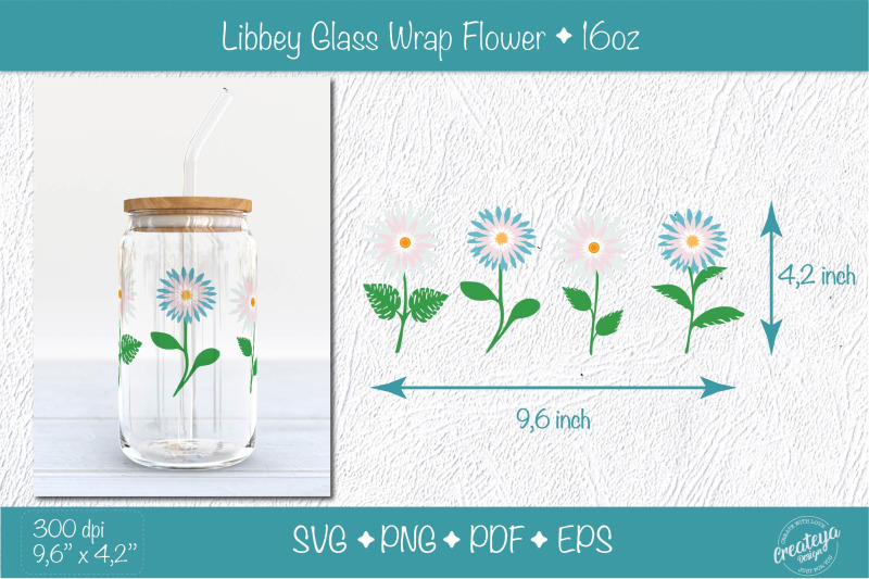 libbey-glass-wrap-sublimation-with-daisy-flowers-svg-png