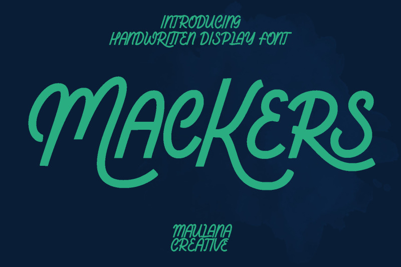mackers-handwritten-display-font
