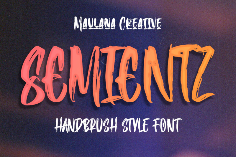 semientz-handbrush-style-font