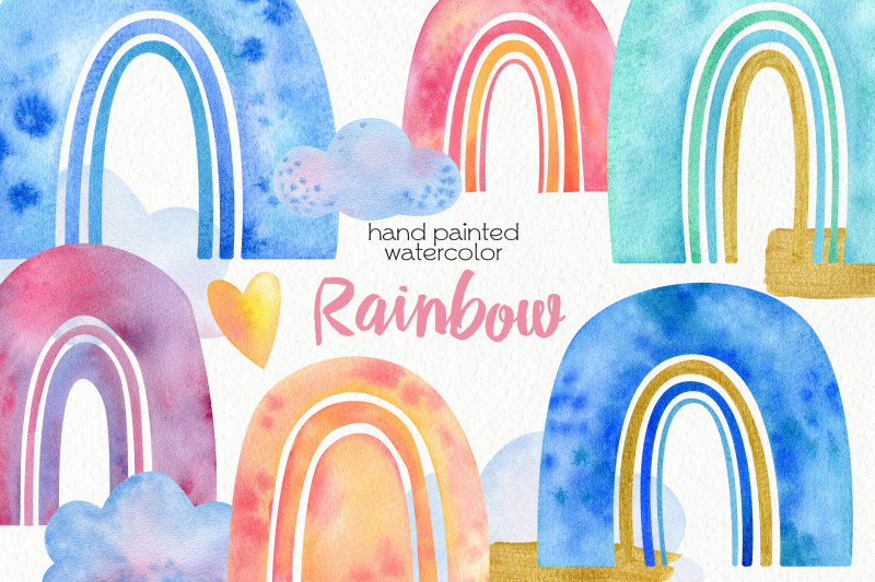 rainbow-watercolor-clipart