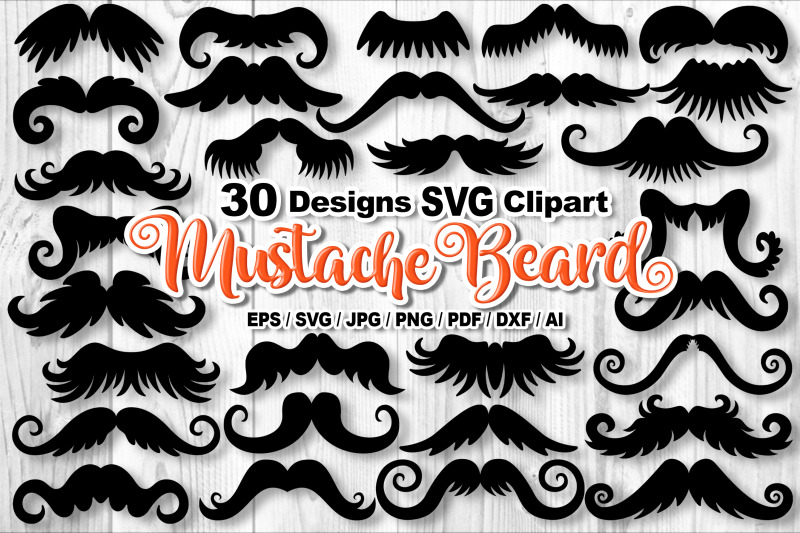 30-mustache-beard-fathersday-svg-clipart-cut-files
