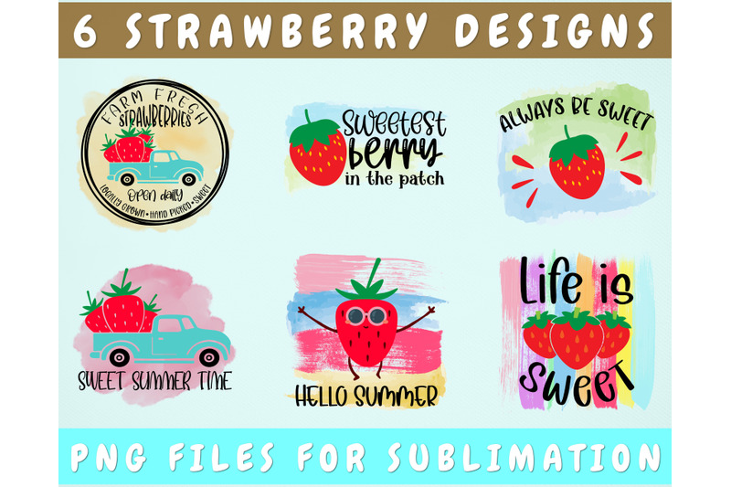 strawberry-sublimation-designs-bundle-6-strawberry-quotes-png-files