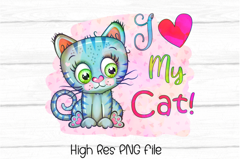 i-love-my-cat-printable-sublimation-clipart-png