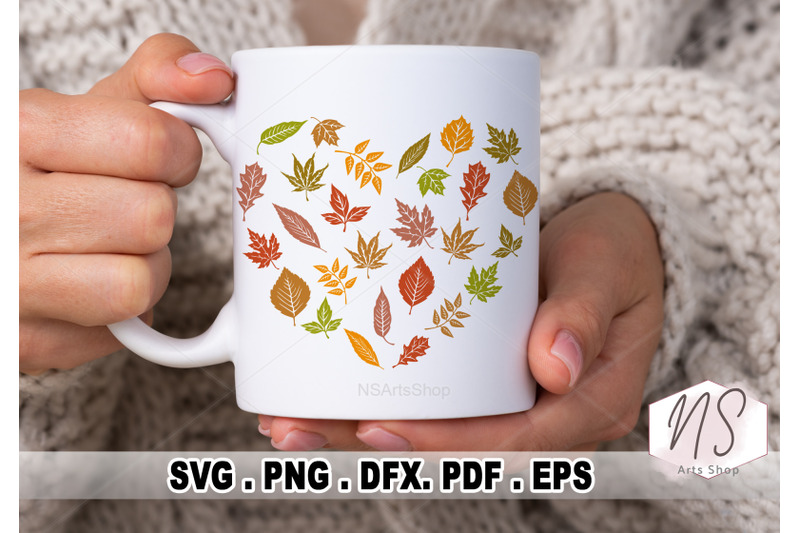 fall-leaves-svg-heart-shaped-leaves-svg-fall-lover-svg