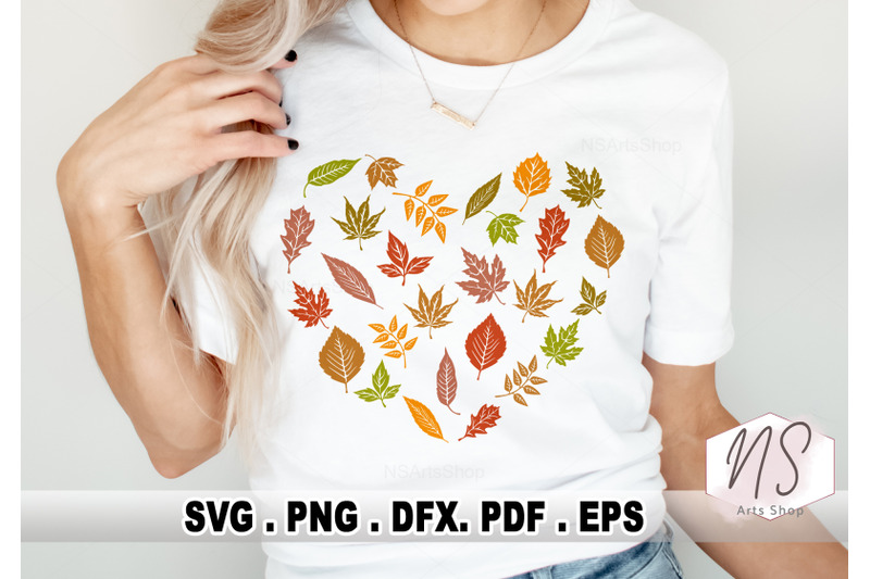 fall-leaves-svg-heart-shaped-leaves-svg-fall-lover-svg