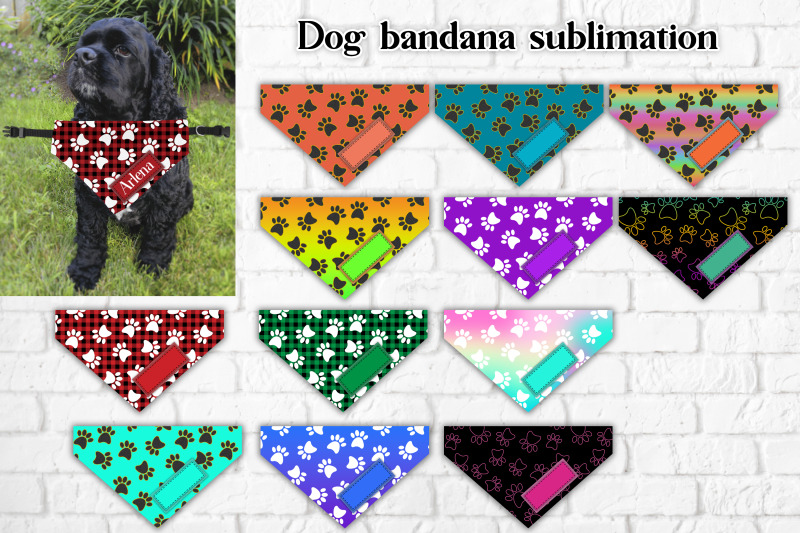 dog-bandana-sublimation-pet-paws-design-bundle
