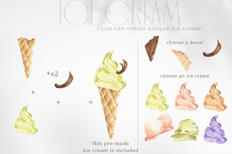 watercolor-ice-cream-clipart-ice-cream-waffle-cone-ice-cream-scoops