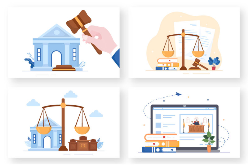 13-court-with-law-and-justice-illustration