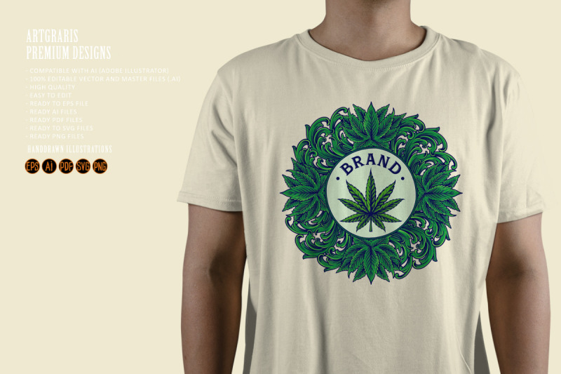 classic-luxury-cannabis-floral-badge
