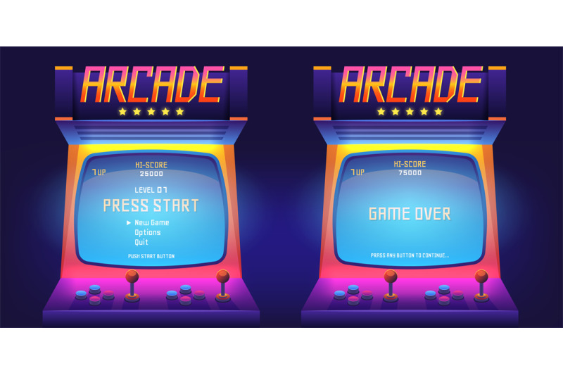 arcade-game-screen-80s-retro-start-play-and-game-over-interface-scree