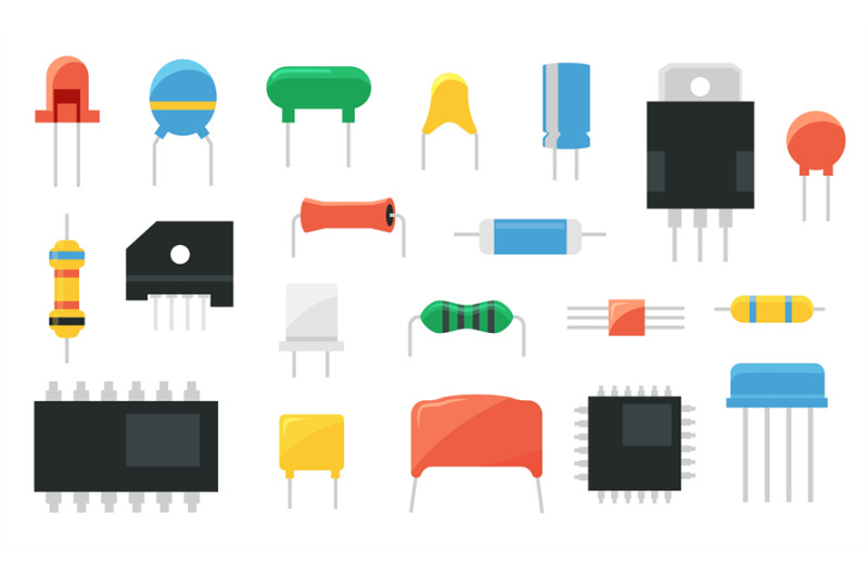 electronic-component-semiconductor-chip-capacitor-transistor-resistor