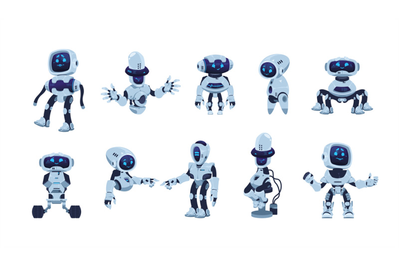 cartoon-robots-artificial-bot-character-with-funny-face-arms-body-an