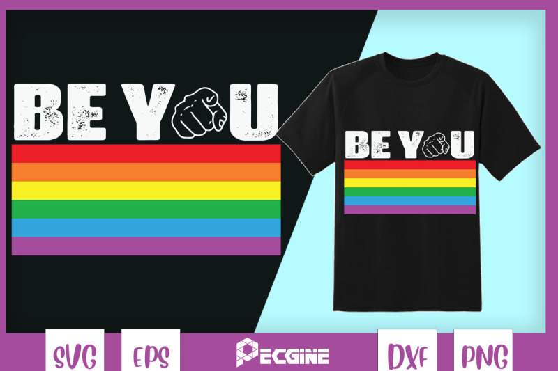 be-you-gay-pride-lgbt-rainbow-flag