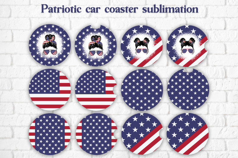 car-coaster-sublimation-design-patriotic-keychain-design