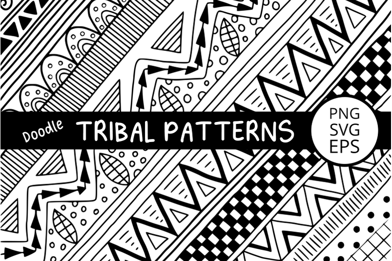 doodle-tribal-vector-pattern-papers