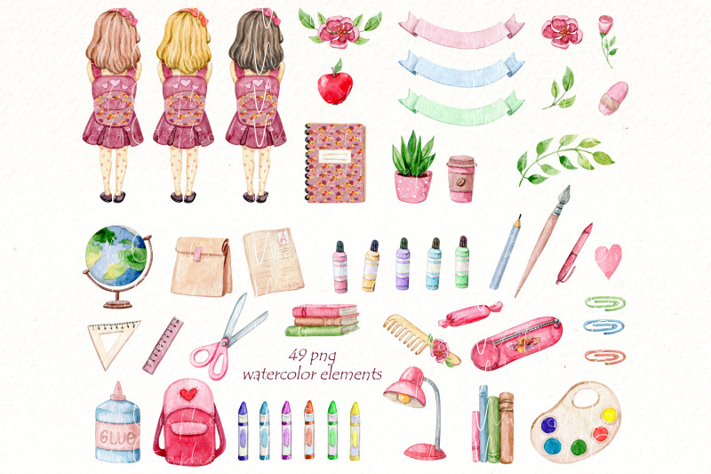 watercolor-school-clipart-bundle-back-to-school-png-girl-png
